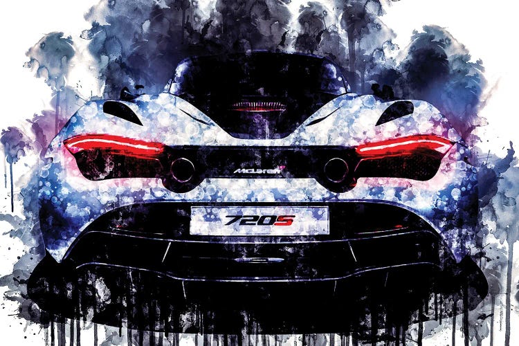 Car 2017 McLaren 720s Coupe Cars Watercolor