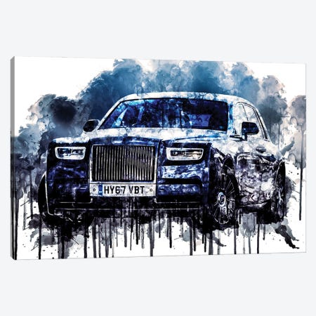 Car 2017 Rolls Royce Phantom Canvas Print #SSY283} by Sissy Angelastro Canvas Art Print