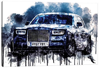 Car 2017 Rolls Royce Phantom Canvas Art Print - Sissy Angelastro