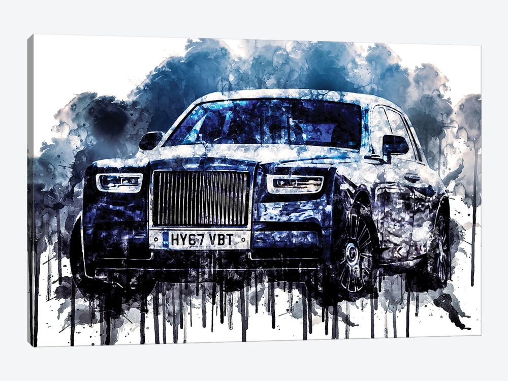 Car 2017 Rolls Royce Phantom by Sissy Angelastro 1-piece Canvas Artwork