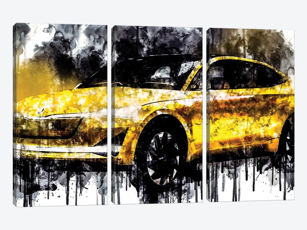 Car 2017 Skoda Vision E Concept by Sissy Angelastro 3-piece Canvas Print