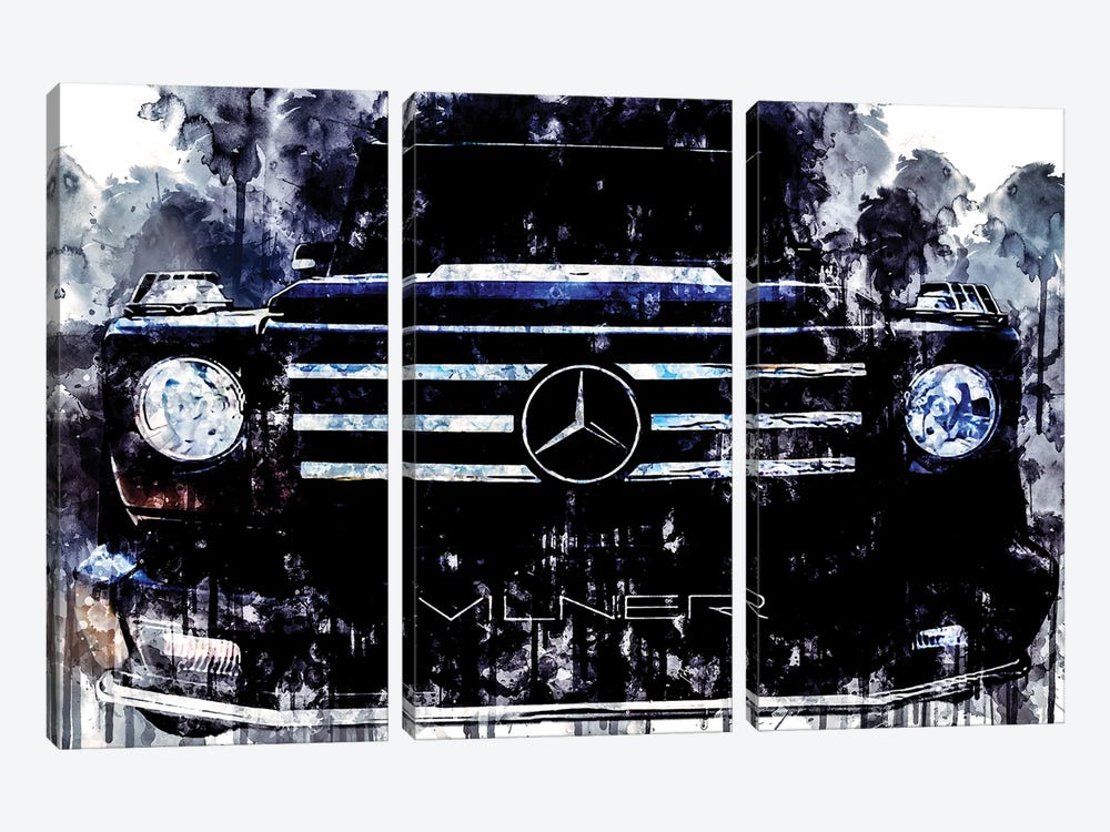 Car 2017 Vilner Mercedes AMG G55 by Sissy Angelastro 3-piece Canvas Artwork