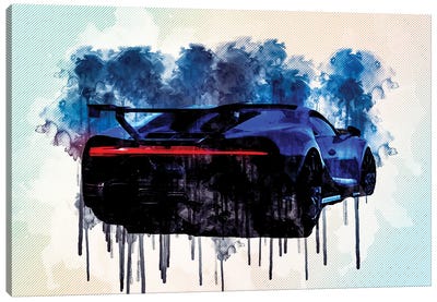 2021 Bugatti Chiron Pur Sport Ear View Exterior Hypercar Canvas Art Print