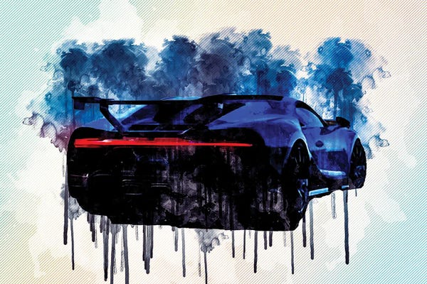 Bugatti: 2021 Bugatti Chiron Pur Sport Ear View Exterior Hypercar by Sissy Angelastro