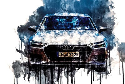 Car 2018 Audi A7 Sportback 50 TDI Quattro by Sissy Angelastro canvas print