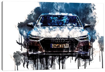 Car 2018 Audi A7 Sportback 50 TDI Quattro Canvas Art Print - Sissy Angelastro