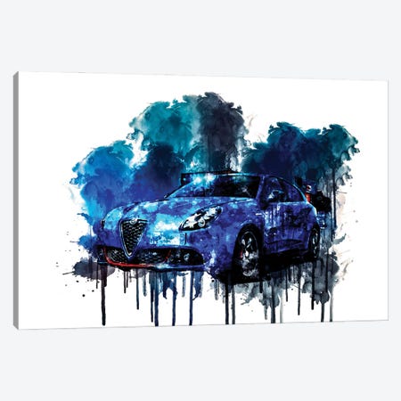 Car 2018 Alfa Romeo Giulia Quadrifoglio Canvas Print #SSY292} by Sissy Angelastro Canvas Art