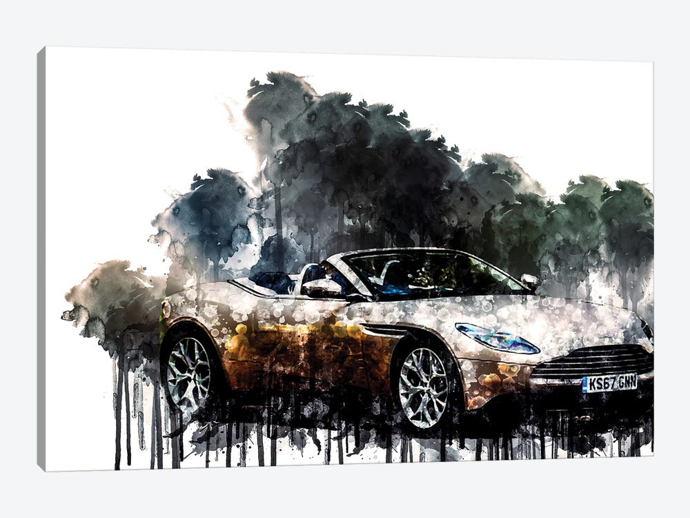 Car 2018 Aston Martin DB11 V8 Volante by Sissy Angelastro 1-piece Canvas Wall Art