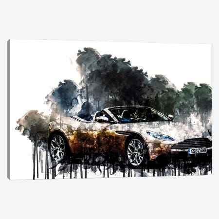 Car 2018 Aston Martin DB11 V8 Volante Canvas Print #SSY294} by Sissy Angelastro Canvas Print