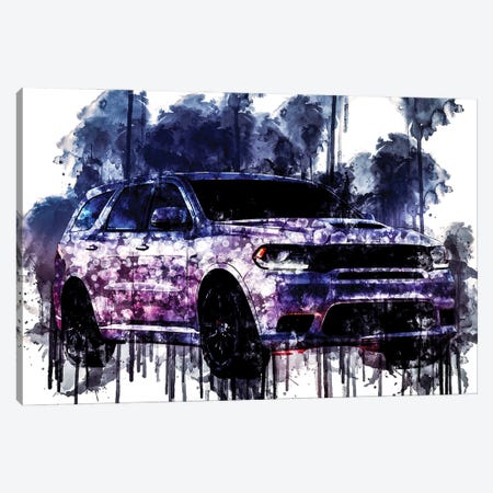 Car 2018 Dodge Durango SRT Canvas Print #SSY295} by Sissy Angelastro Art Print