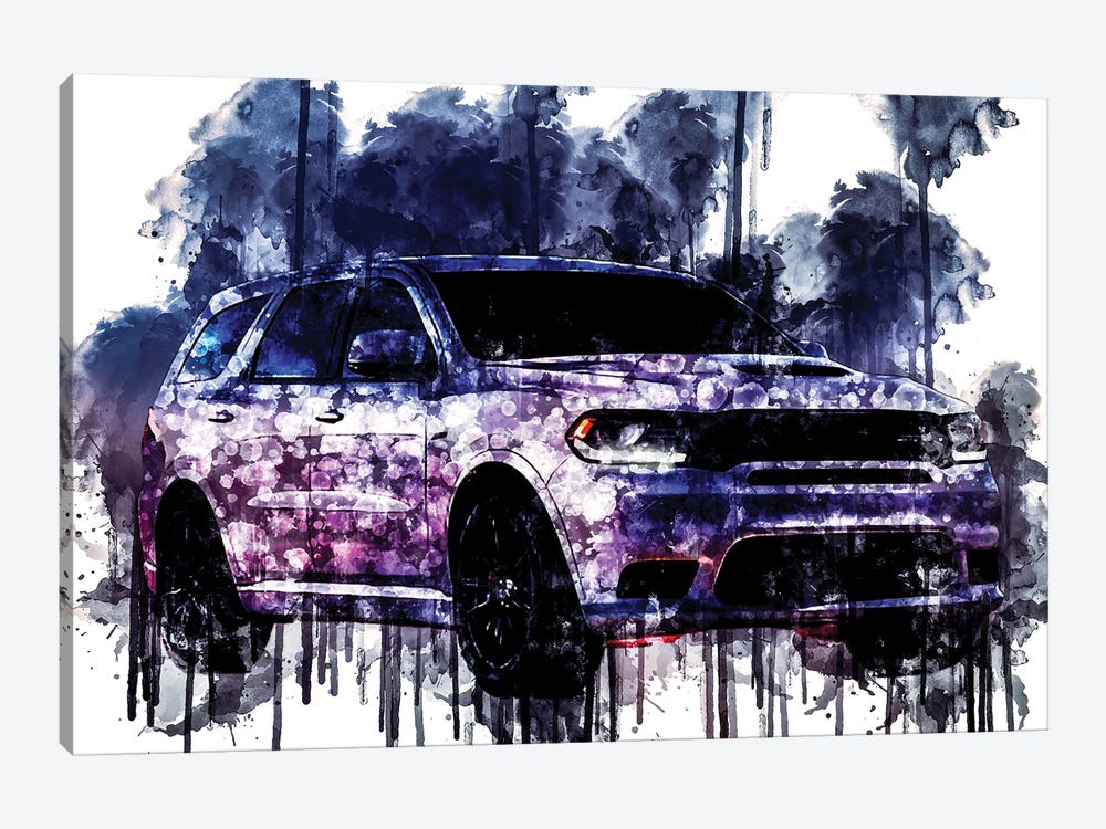 Car 2018 Dodge Durango SRT by Sissy Angelastro 1-piece Canvas Art Print