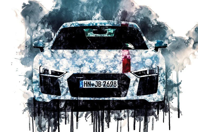 Car 2018 Audi R8 V10 RWS by Sissy Angelastro wall art