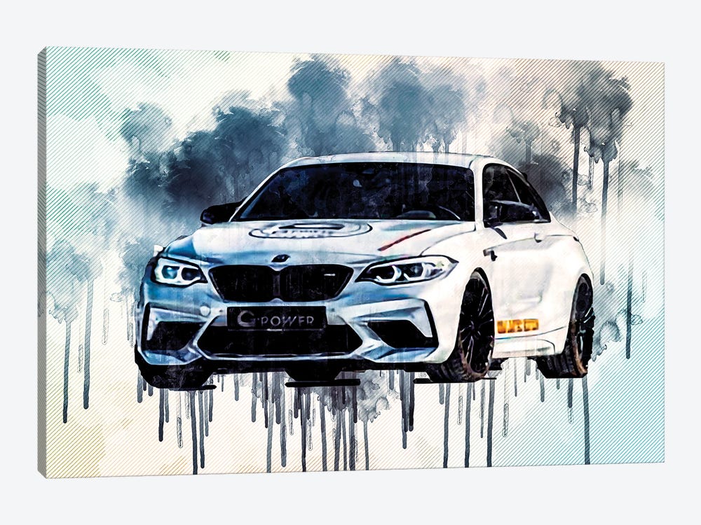 2021 G-Power G2M Limited Edition Front View Exterior Bmw M2 Competition by Sissy Angelastro 1-piece Canvas Art