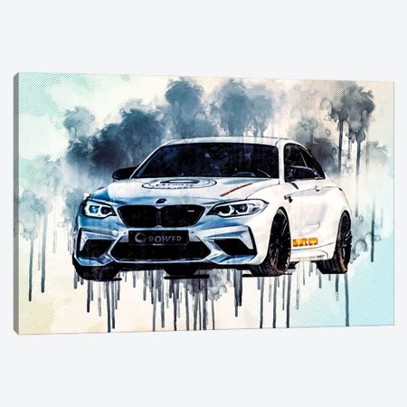 2021 G-Power G2M Limited Edition Front View Exterior Bmw M2 Competition Canvas Print #SSY29} by Sissy Angelastro Canvas Art Print