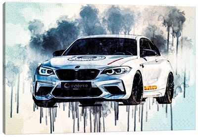 2021 G-Power G2M Limited Edition Front View Exterior Bmw M2 Competition Canvas Art Print - BMW