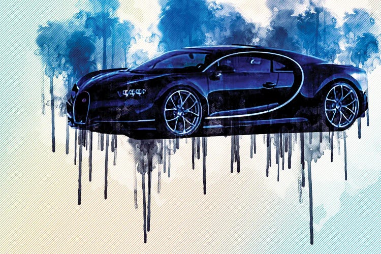 2017 New Hypercar Bugatti Chiron by Sissy Angelastro wall art