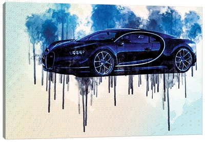 2017 New Hypercar Bugatti Chiron Canvas Art Print
