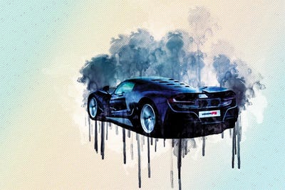 2021 Hennessey Venom F5 Rear View Hypercar by Sissy Angelastro canvas print