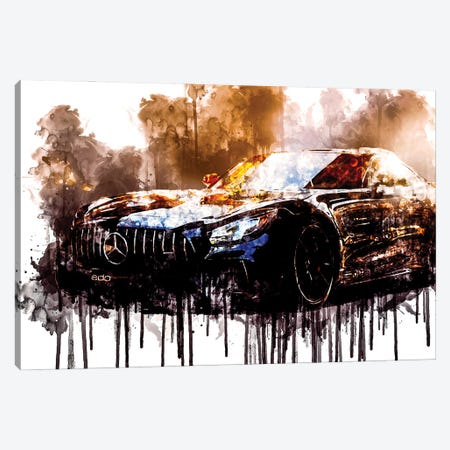 Car 2018 Edo Competition Mercedes AMG GT R Canvas Print #SSY301} by Sissy Angelastro Canvas Artwork