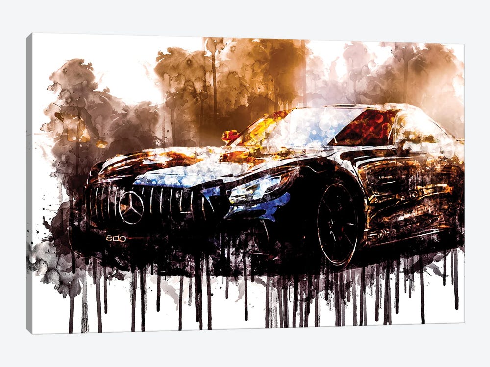 Car 2018 Edo Competition Mercedes AMG GT R by Sissy Angelastro 1-piece Canvas Art Print