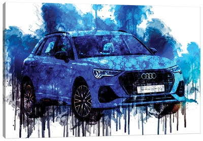 Car Audi Q3 35 TFSI S Line 2019 Canvas Art Print