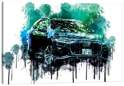 Audi Q8 55 TFSI Quattro S Line 2019 Canvas Art Print