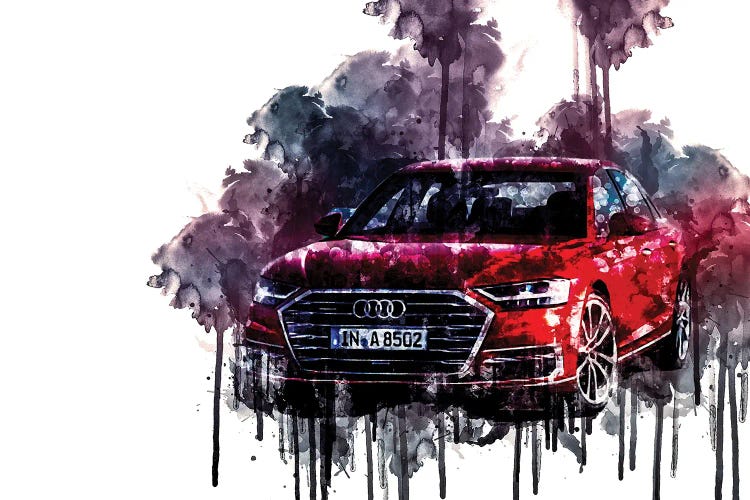 Car 2017 Audi A8 TDI Quattro by Sissy Angelastro wall art
