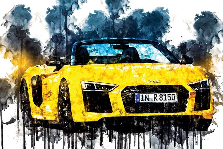 Car 2017 Audi R8 Spyder V10 by Sissy Angelastro wall art
