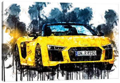 Car 2017 Audi R8 Spyder V10 Canvas Art Print