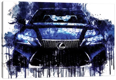 Car 2017 Lexus GS F Luxury Sedan Canvas Art Print - Sissy Angelastro