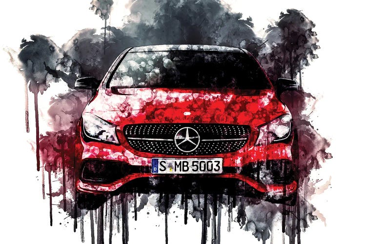 2017 Mercedes Benz CLA by Sissy Angelastro wall art