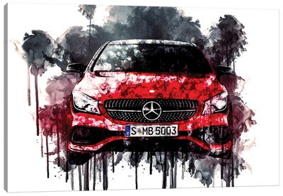2017 Mercedes Benz CLA Canvas Art Print - Sissy Angelastro