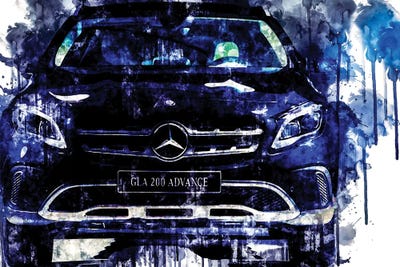 2017 Mercedes Benz GLA 200 by Sissy Angelastro framed canvas print