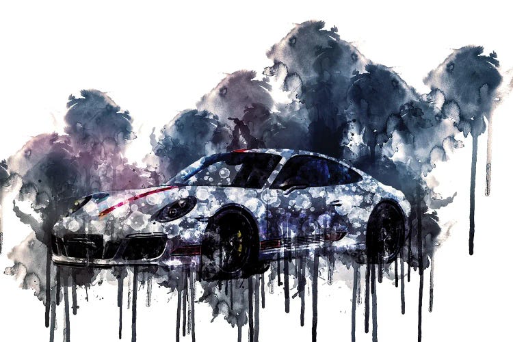 2017 Porsche 911 Carrera GTS by Sissy Angelastro wall art