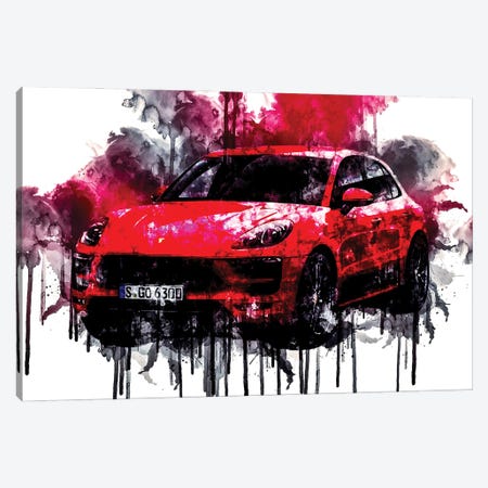 2017 Porsche Macan GTS Canvas Print #SSY329} by Sissy Angelastro Canvas Art