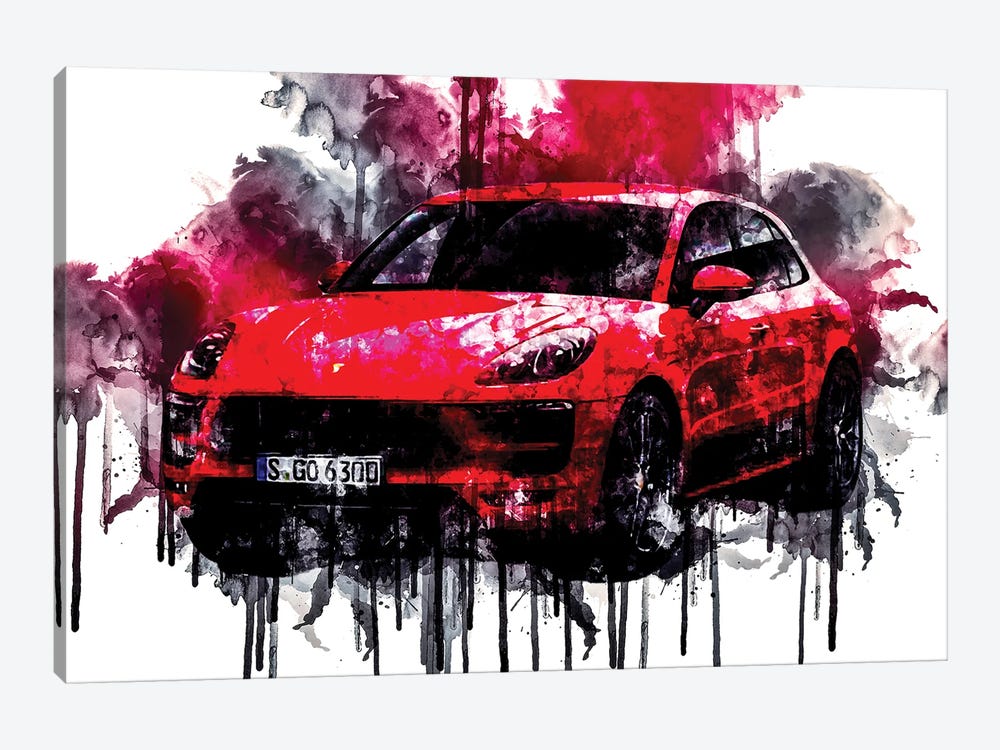 2017 Porsche Macan GTS by Sissy Angelastro 1-piece Canvas Art Print