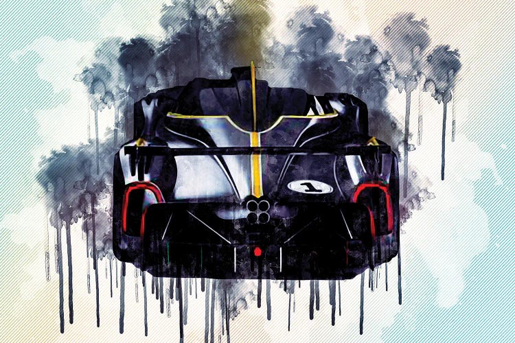 2021 Pagani Huayra R Rear View Exterior Black Hypercar by Sissy Angelastro wall art