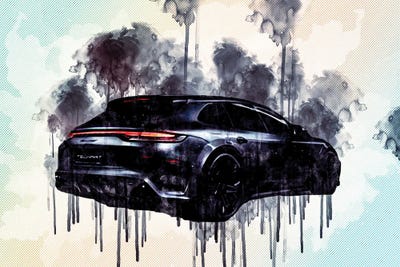 2021 Techart Grandgt Porsche Panamera Rear View Exterior by Sissy Angelastro canvas print