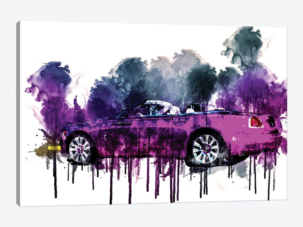 2017 Rolls Royce Dawn In Fuxia by Sissy Angelastro 1-piece Art Print