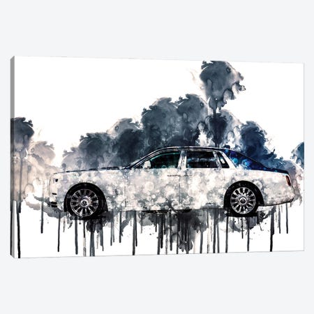 2017 Rolls Royce Phantom Canvas Print #SSY335} by Sissy Angelastro Canvas Wall Art