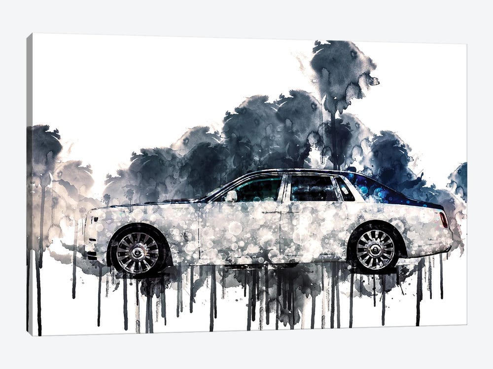 2017 Rolls Royce Phantom by Sissy Angelastro 1-piece Canvas Art