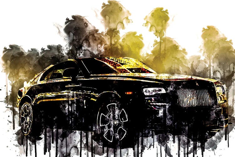 2017 Rolls Royce Wraith Black Badge by Sissy Angelastro wall art