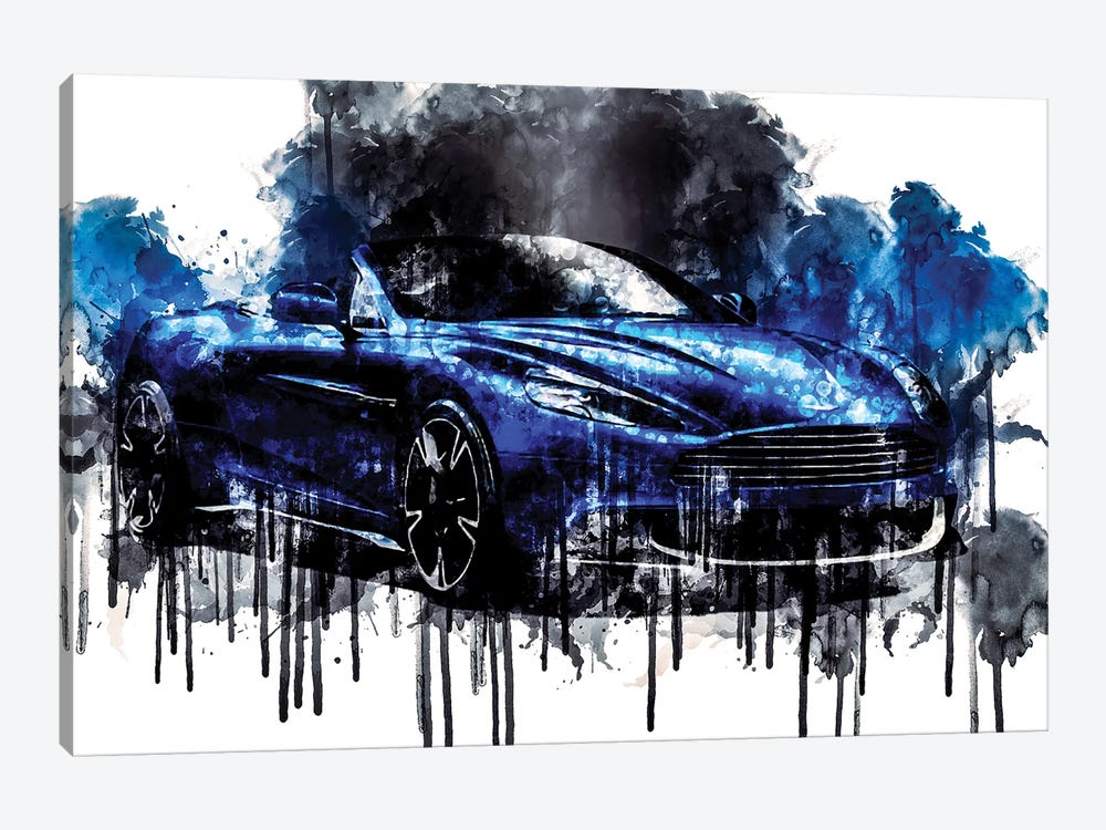 2018 Aston Martin Vanquish S Volante by Sissy Angelastro 1-piece Canvas Artwork