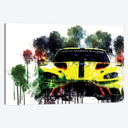 2018 Aston Martin Vantage GTE Canvas Print #SSY344} by Sissy Angelastro Canvas Art Print