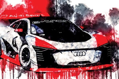 2018 Audi E Tron Vision Gran Turismo by Sissy Angelastro canvas print