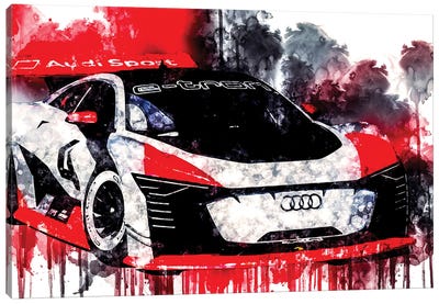 2018 Audi E Tron Vision Gran Turismo Canvas Art Print