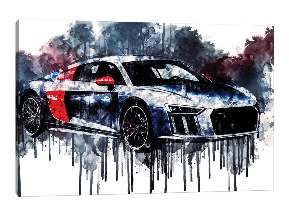 Art Poster Audi R8 Sport Car in New York