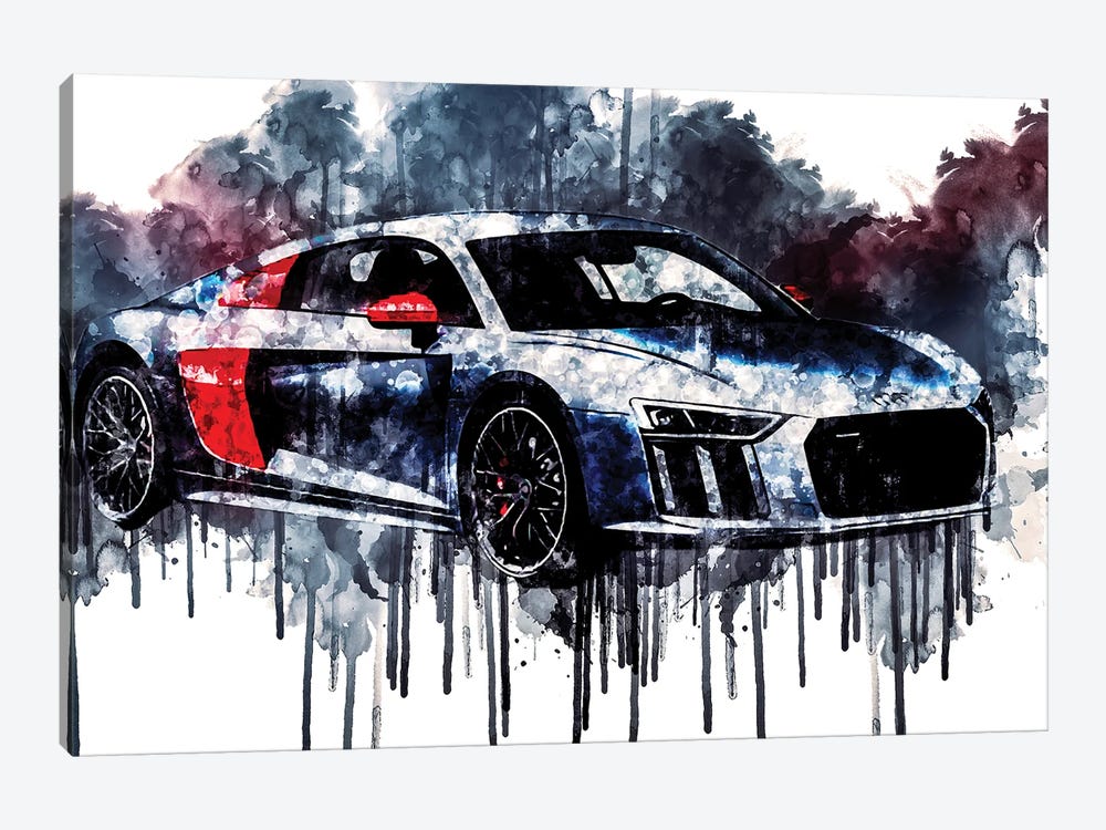 2018 Audi R8 Coupe Sport Edition by Sissy Angelastro 1-piece Canvas Print