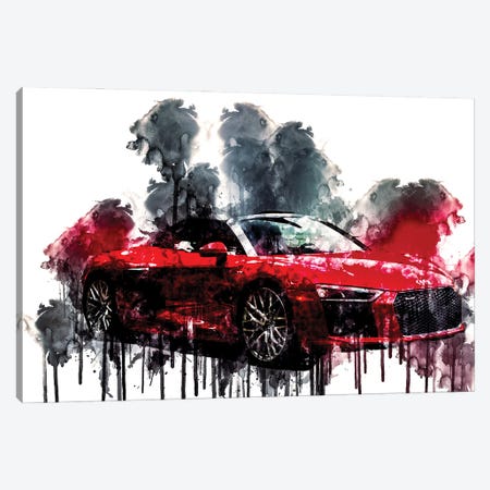 2018 Audi R8 Spyder V10 Plus Canvas Print #SSY351} by Sissy Angelastro Canvas Print