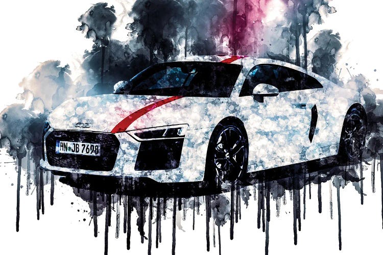 2018 Audi R8 V10 RWS by Sissy Angelastro wall art